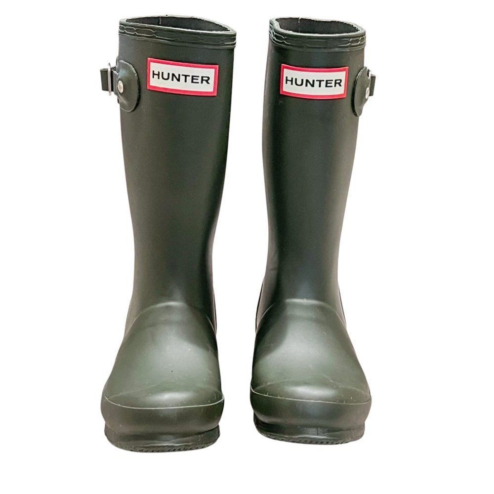 Hunter Kids Green Rain Boots